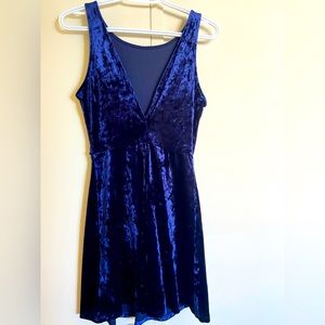 H&M royal blue velvet dress